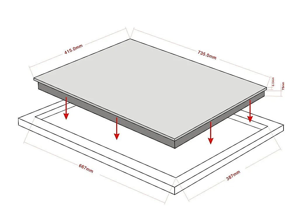 TECNO 2-Burner Built-In Induction Cooker Hob (TIH 282S)