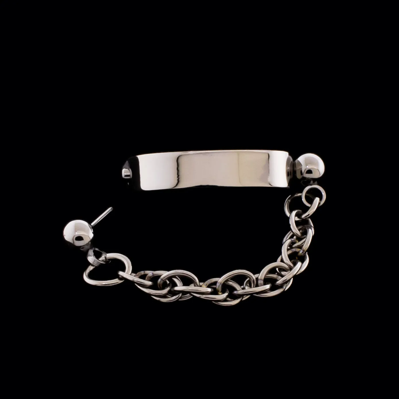 Threadless Nose Bridge Cuff with Rope Chain