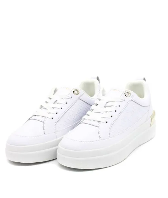 TOMMY HILFIGER Lux Court Monogram Trainer White