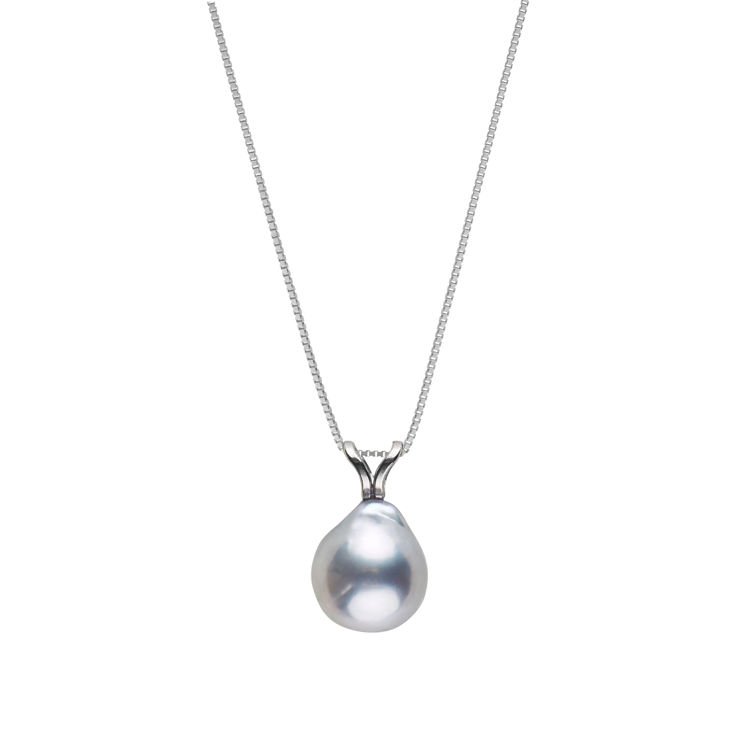 Unity Collection 8.0-9.0 mm Baroque Silver Akoya Pearl Pendant