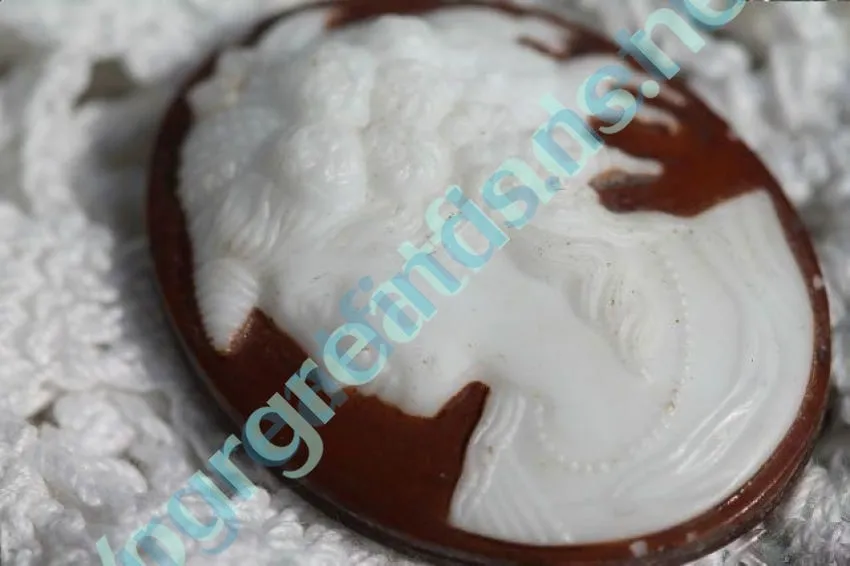 Vintage Molded Glass Cameo with No Setting