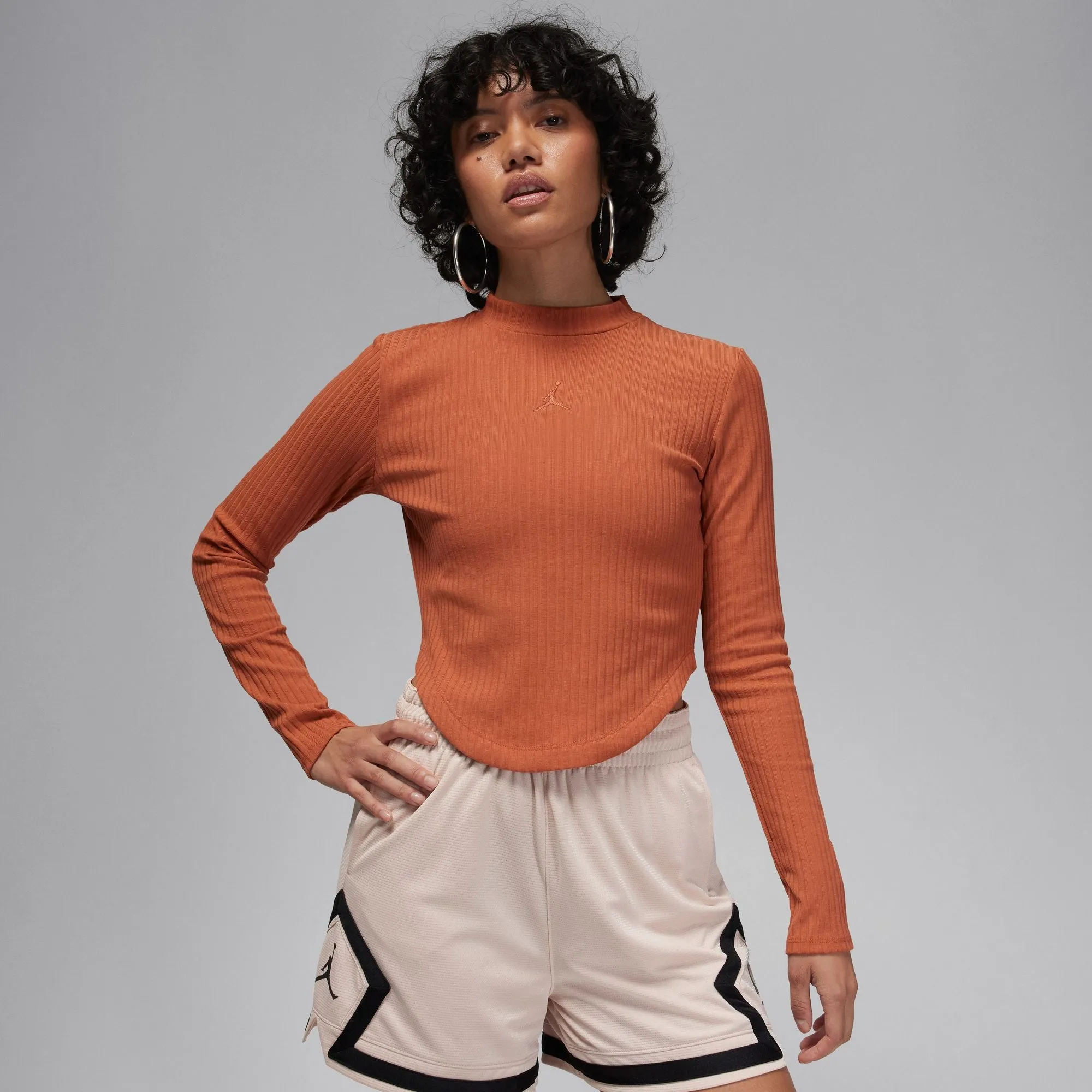 WMNS Jordan LongSleeve Knit Top "Dusty Peach"