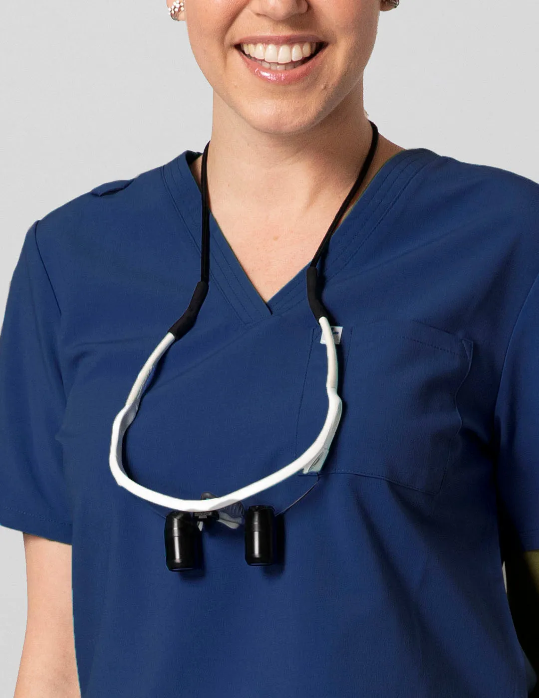 Womens 2-Pocket V-Neck Scrub Top