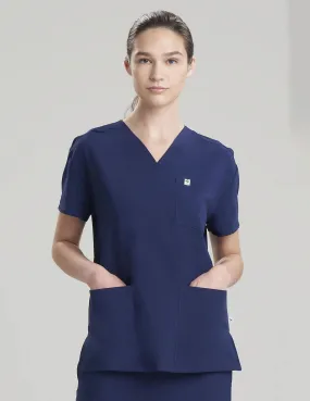 Womens 3-Pocket V-Neck Scrub Top